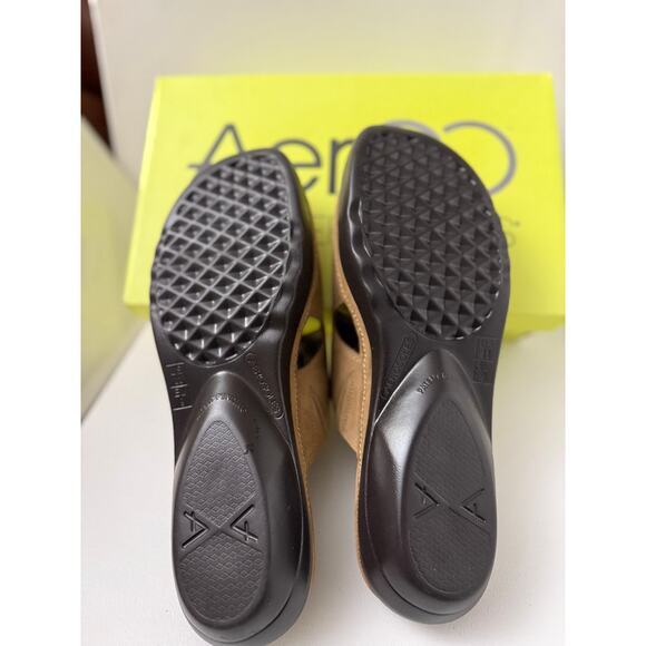 Aerosoles® Aer Go Taupe Sandals 11M Leap Year Size 11 M Leather Women's - Picture 7 of 8